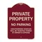 Signmission Private Property No Parking Unauthorized Vehicles Will Be Ticketed Towed at Owners E, BU-1824-23246 A-DES-BU-1824-23246 - alternate 1